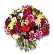 Qatar Floristeria online - Ramo de claveles y rosas rojas Ramo de flores