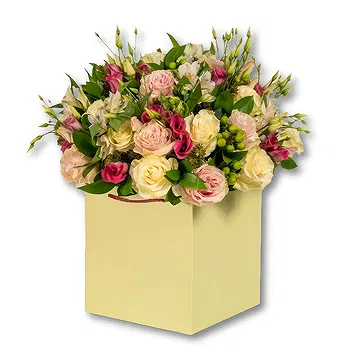 An-Najadah blomster- Myk rosa og hvit rosebukett Blomst Levering