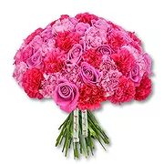 Qatar Floristeria online - Ramo de rosas rojas y claveles Ramo de flores