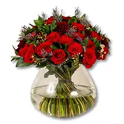 Qatar Floristeria online - Ramo de rosas frescas y claveles Ramo de flores