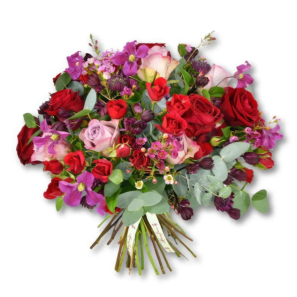 Dubai flowers  -  Romantic Red and Purple Rose Bouquet