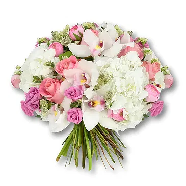 Garhoud flowers  -  Romantic White and Pink Flower Bouquet Flower Bouquet/Arrangement