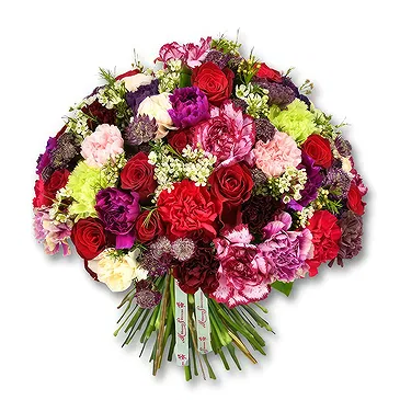 Garhoud flowers  -  Bouquet with Carnations and Red Roses Flower Bouquet/Arrangement