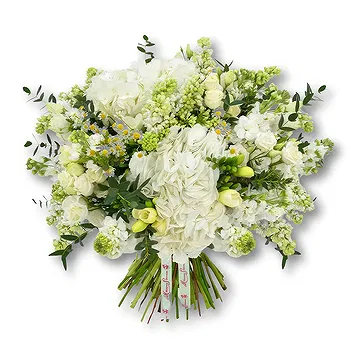 United Arab Emirates flowers  -  Elegant White Hydrangea & Lisianthus Bouquet Flower Delivery