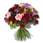 迪拜 网上花店 - 鲜艳的桃色和红色花束 花束