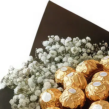 Kaloleni kwiaty- Bukiet czekoladowy Ferrero Rocher Bukiet ikiebana