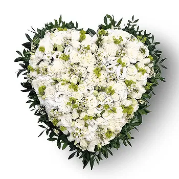 fiorista fiori di Schellenberg- cuore bianco Fiore Consegna