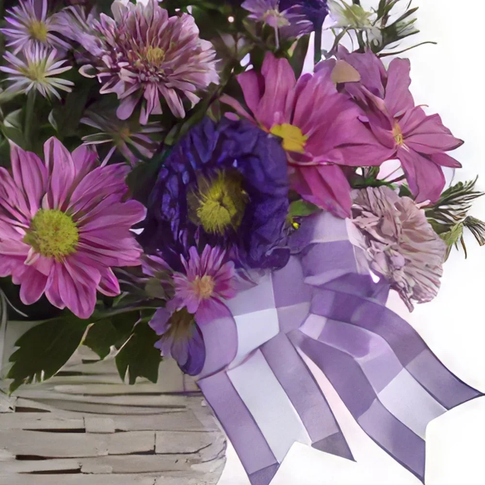 Teneriffa Blumen Florist- Ein Korb mit Schönheit Bouquet/Blumenschmuck