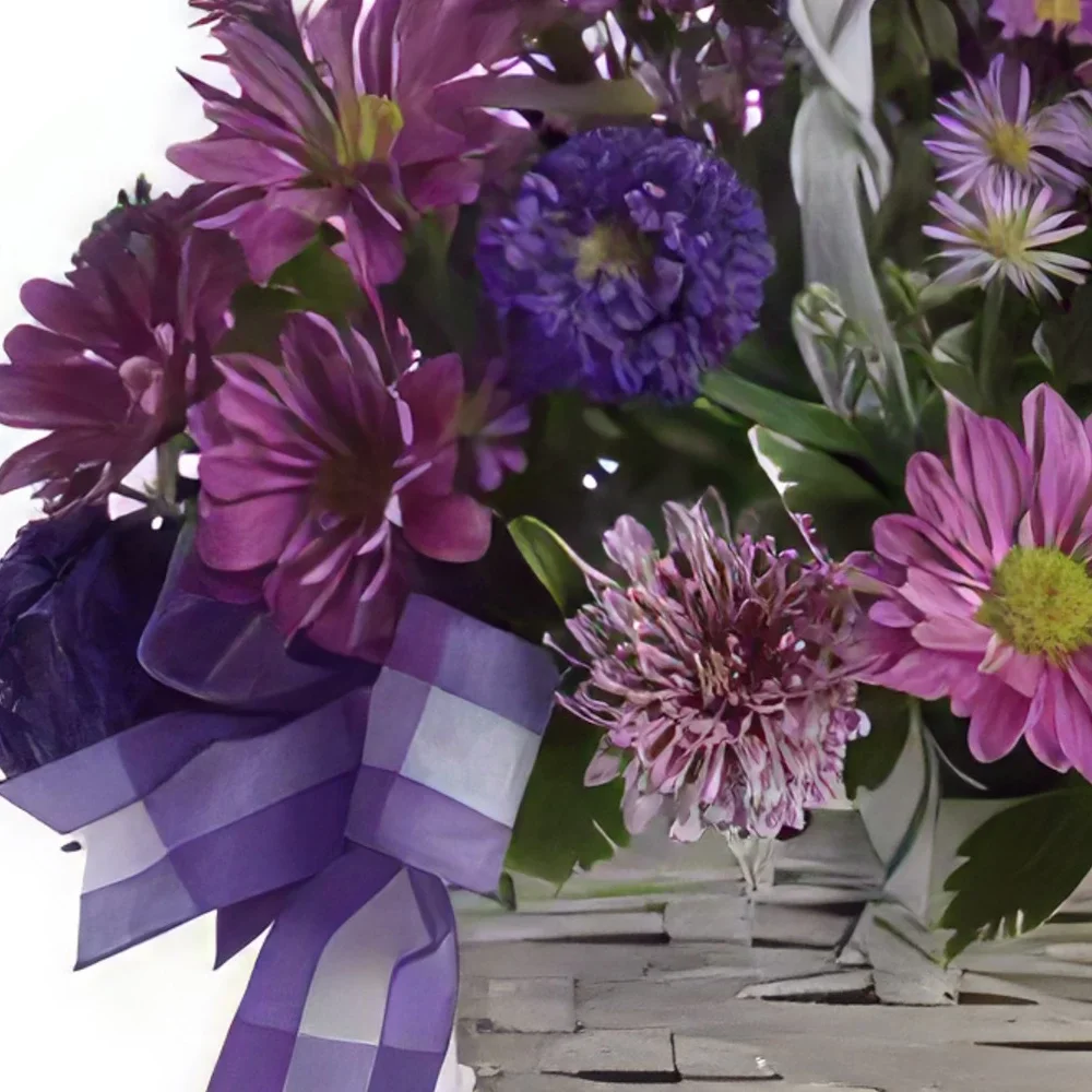 Teneriffa Blumen Florist- Ein Korb mit Schönheit Bouquet/Blumenschmuck