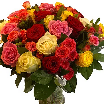 Aalst bloemen bloemist- luxe boeket van gemengde rozen Boeket/bloemstuk