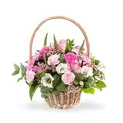Budapest online Florist - PINK PICNIC - FLOWER BASKET Bouquet