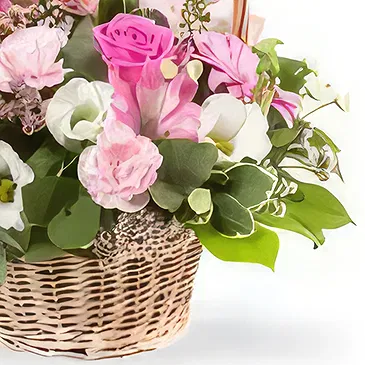 Budapest flowers  -  PINK PICNIC - FLOWER BASKET Flower Bouquet/Arrangement