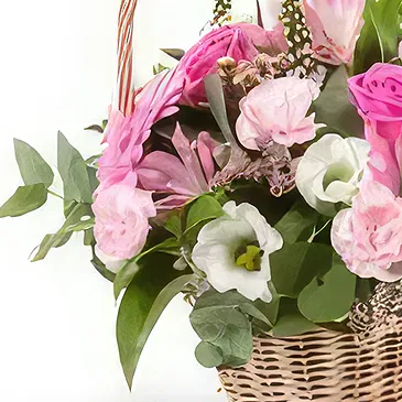 Budapest flowers  -  PINK PICNIC - FLOWER BASKET Flower Bouquet/Arrangement