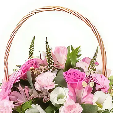 Budapest flowers  -  PINK PICNIC - FLOWER BASKET Flower Bouquet/Arrangement