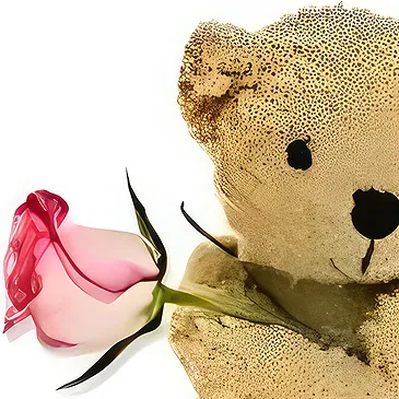 Greece flowers  -  LOVE TEDDY BEAR Flower Bouquet/Arrangement
