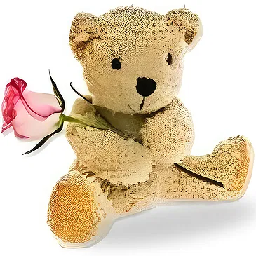 Greece flowers  -  LOVE TEDDY BEAR Flower Bouquet/Arrangement