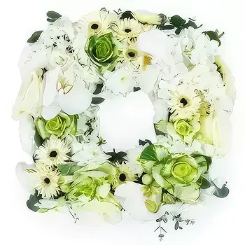 Aurignac flowers  -  Antistene white flower mourning scarf Delivery