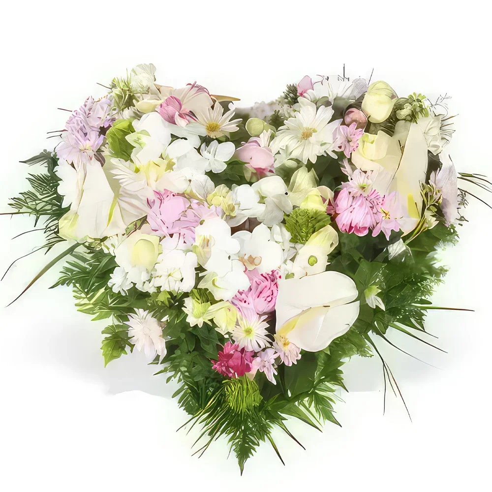 fiorista fiori di bordò- Cuore in lutto dell'Arcangelo Bouquet floreale