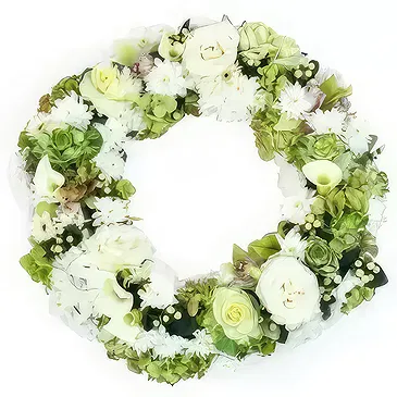 巴黎 花- 阿里斯托芬白花花环 花的花束安排