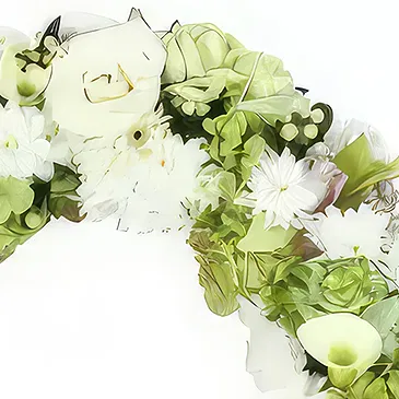 巴黎 花- 阿里斯托芬白花花环 花的花束安排