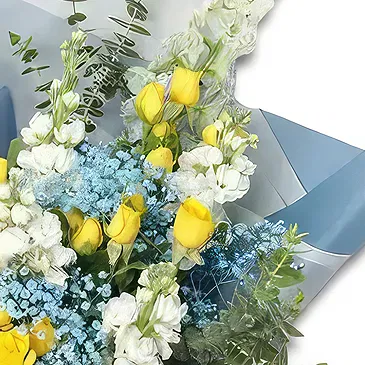 Garhoud flowers  -  Light Blue  Flower Bouquet/Arrangement