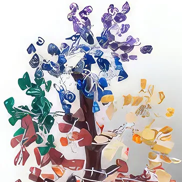 Kallang Way flowers  -  Wish Tree of 5 Chakra Flower Bouquet/Arrangement