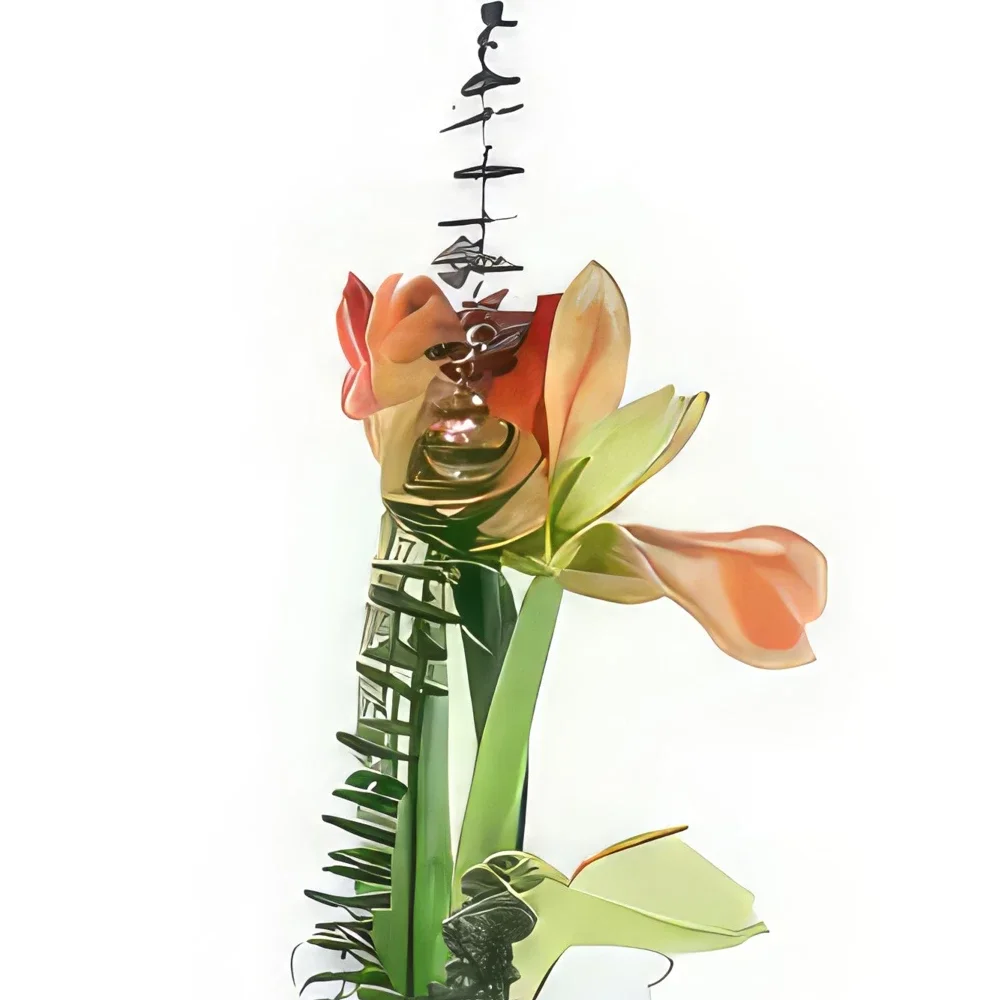 בורדו פרחים- הרכבה של פרחים בגובה אטלנטה זר פרחים/סידור פרחים