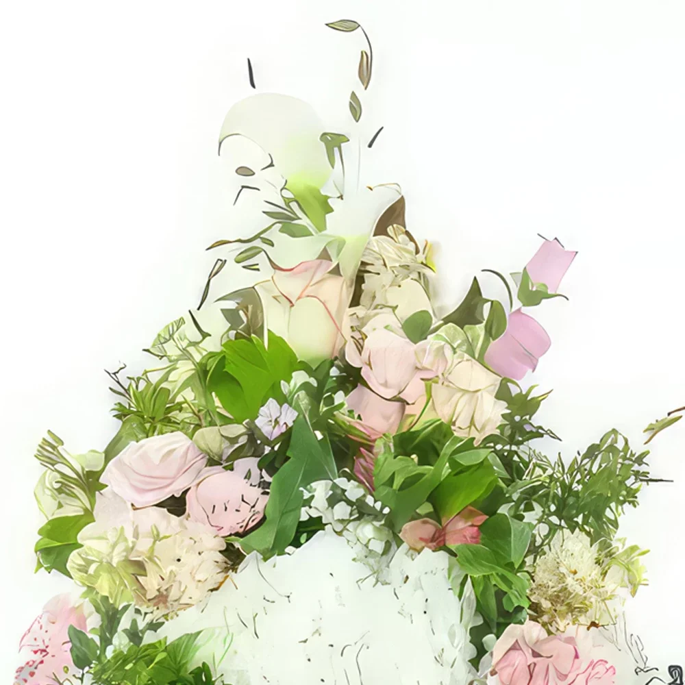 Tarbes цветя- Ръчно изработен цветен венец Aurore Букет/договореност цвете