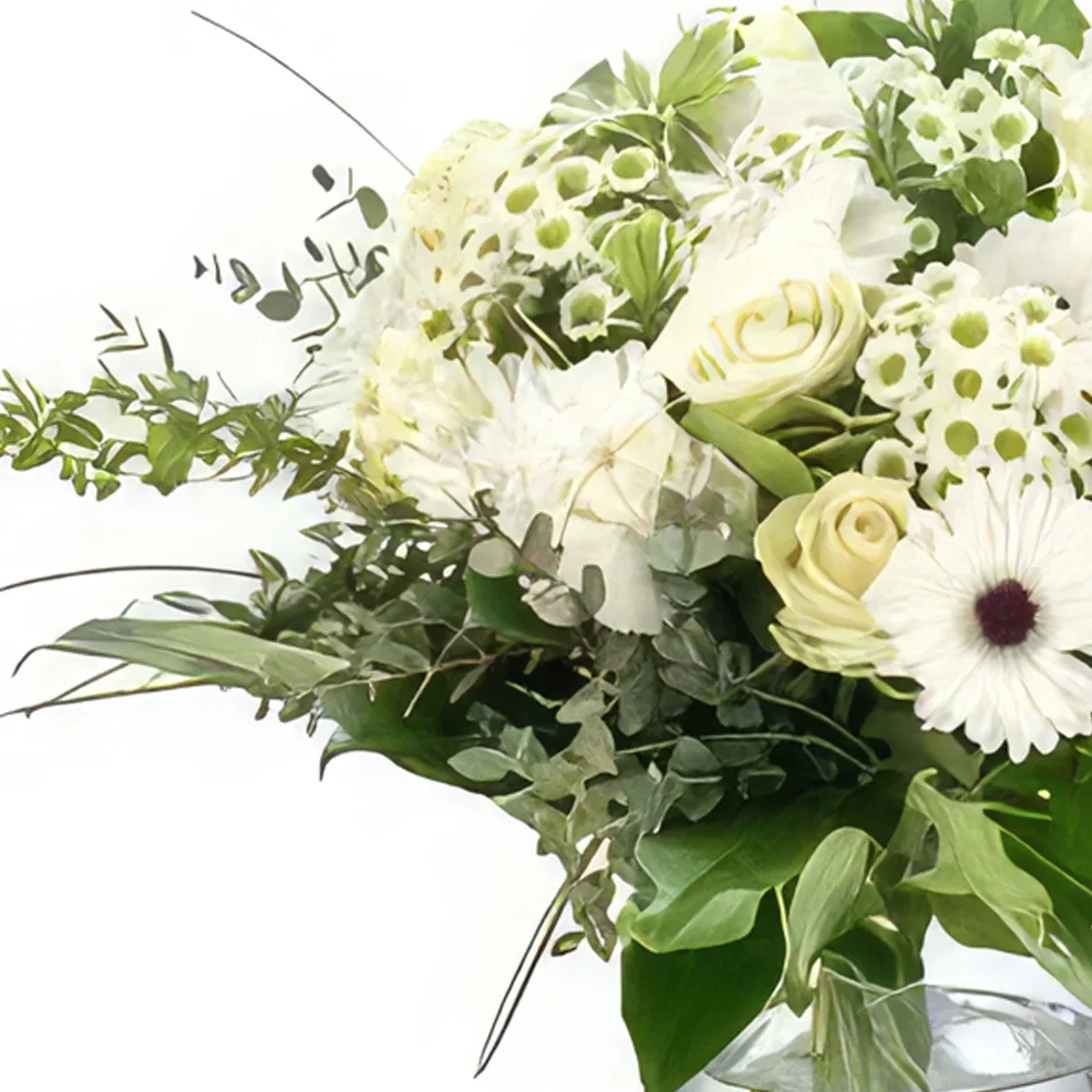 Eindhoven blomster- Vakker hvit bukett Blomsterarrangementer bukett