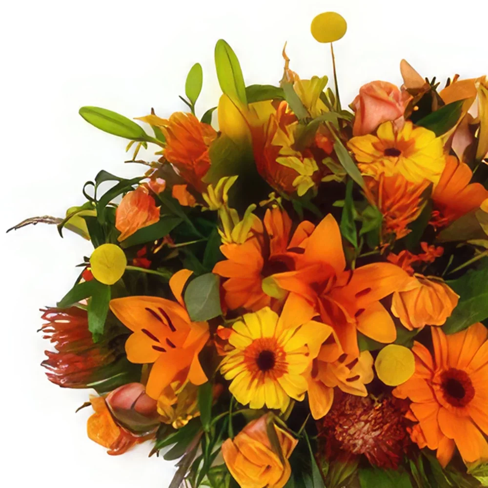 fiorista fiori di Almere- Biedermeier Sfumature Arancio Bouquet floreale