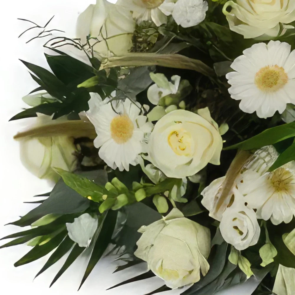 بائع زهور المير- أبيض بيدرمير (كلاسيكي) باقة الزهور
