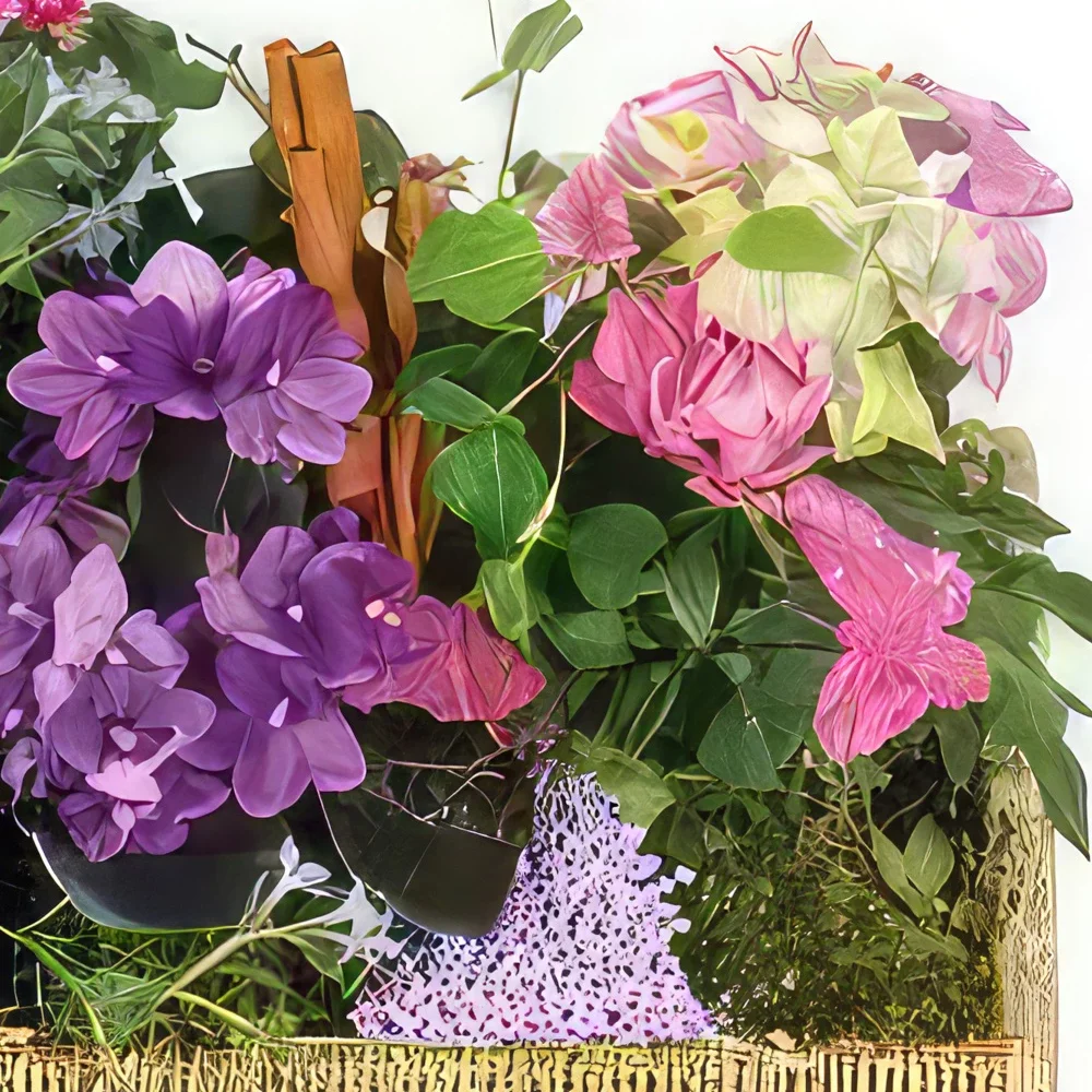 Бордо цветя- Смес от растения Омагьосаната градина Букет/договореност цвете