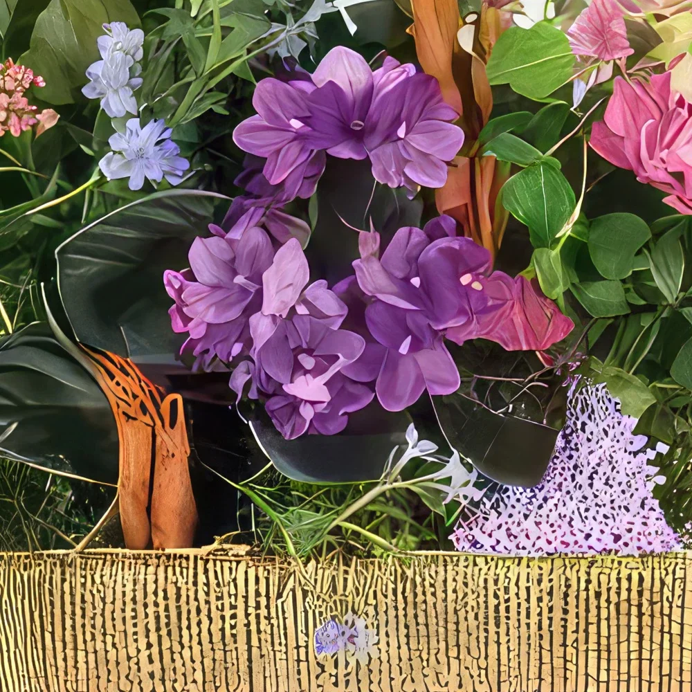 Бордо цветя- Смес от растения Омагьосаната градина Букет/договореност цвете