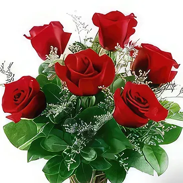 Bacevo Blumen Florist- Rocke das Rote Bouquet/Blumenschmuck