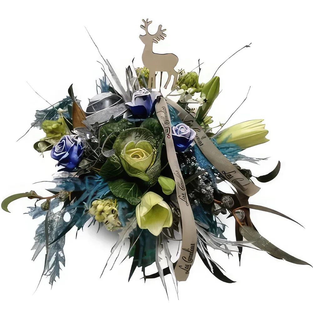 מדריד פרחים- בתוך כחול זר פרחים/סידור פרחים