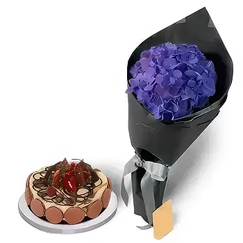 United Arab Emirates flowers  -  Blue Floral Bouquet Flower Delivery