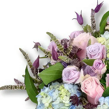 United Arab Emirates flowers  -  Blue Hydrangea and Lilac Rose Bouquet  Flower Bouquet/Arrangement