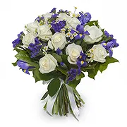 Italy online Florist - Bouquet of white roses for birth or baptism Bouquet