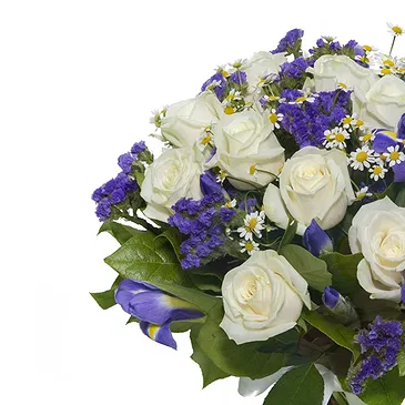 Italy flowers  -  Bouquet of white roses for birth or baptism Flower Bouquet/Arrangement