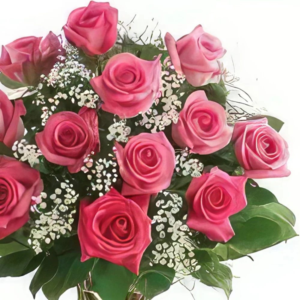 Linz blomster- Pink Delight Blomst buket/Arrangement