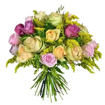 United Kingdom flowers  -  Roses and Solidago Harmony Flower Delivery