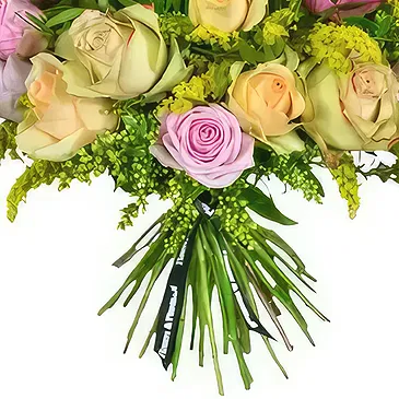 Taunton flowers  -  Roses and Solidago Harmony Flower Bouquet/Arrangement