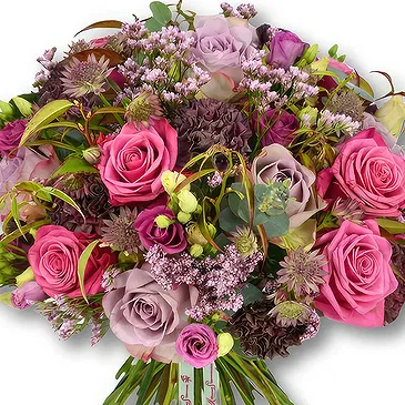 An-Najadah blomster- Fyldig rosa og lilla rosebukett Blomsterarrangementer bukett