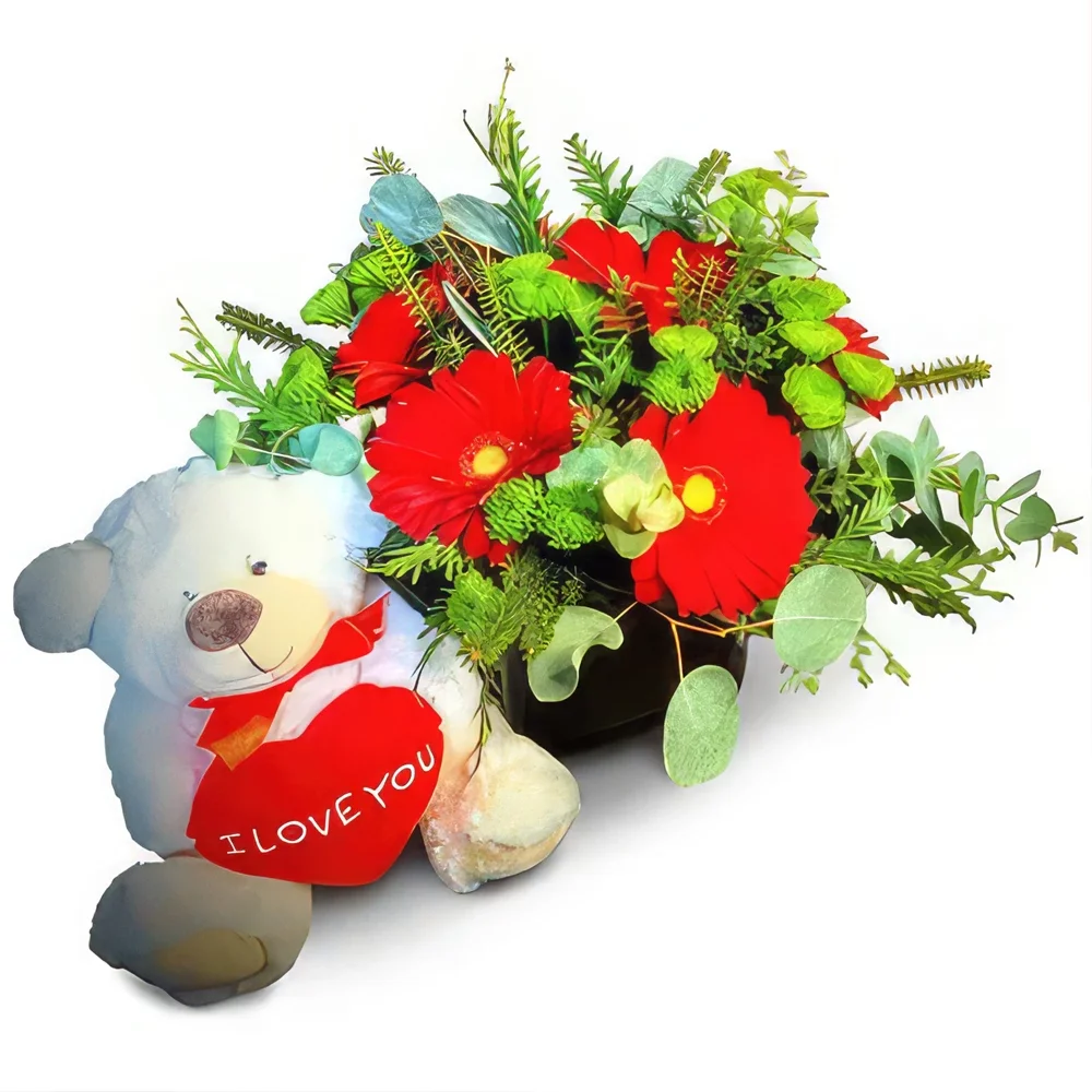 Cascais Blumen Florist- Warme Liebe Bouquet/Blumenschmuck