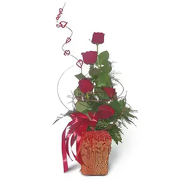 Lublin flowers  -  Red One Flower Bouquet/Arrangement