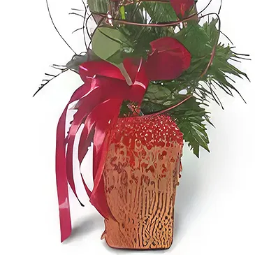 Lublin flowers  -  Red One Flower Bouquet/Arrangement