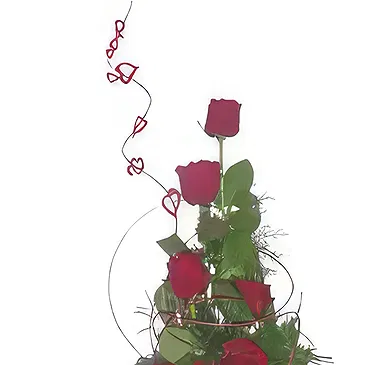 Lublin flowers  -  Red One Flower Bouquet/Arrangement