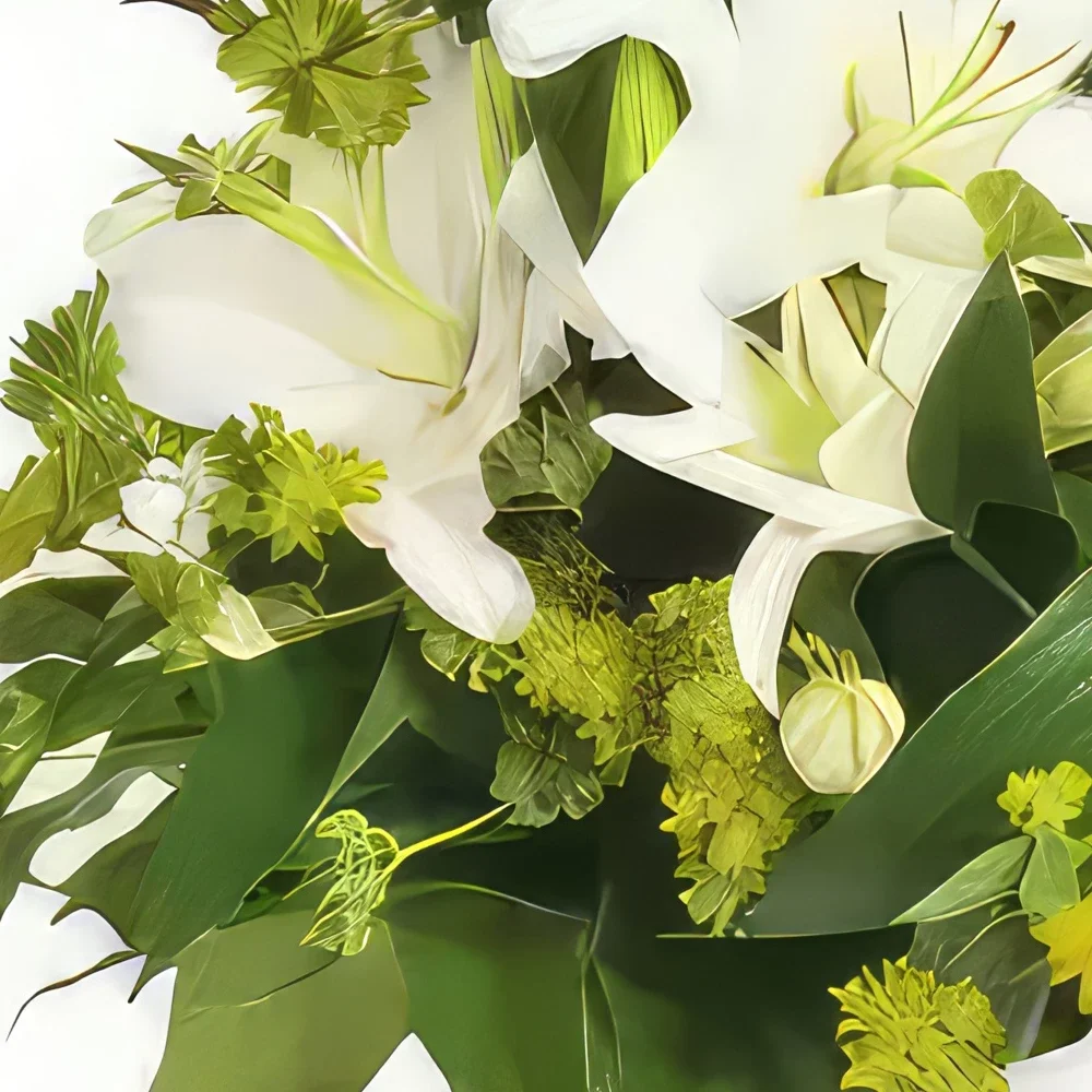 nett Blumen Florist- Blumenstrauß aus Baumwolllilien Bouquet/Blumenschmuck