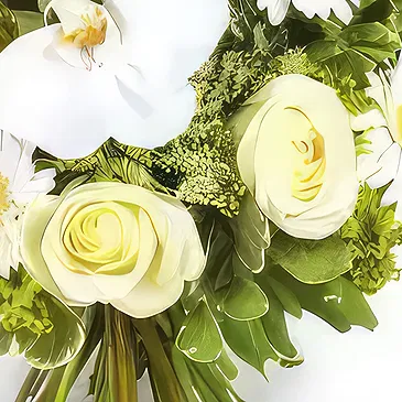 flores de Paris- Buquê de flores Dream White Bouquet/arranjo de flor
