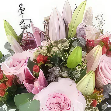 Le François flowers  -  Bouquet of flowers in shades of Porto pink Flower Bouquet/Arrangement